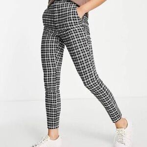 Hollister Ultra High Waisted Skinny Stretch Plaid Trousers